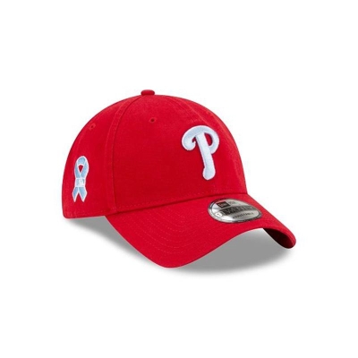 Red Philadelphia Phillies Hat - New Era MLB Father's Day 9TWENTY Adjustable Caps USA9201487